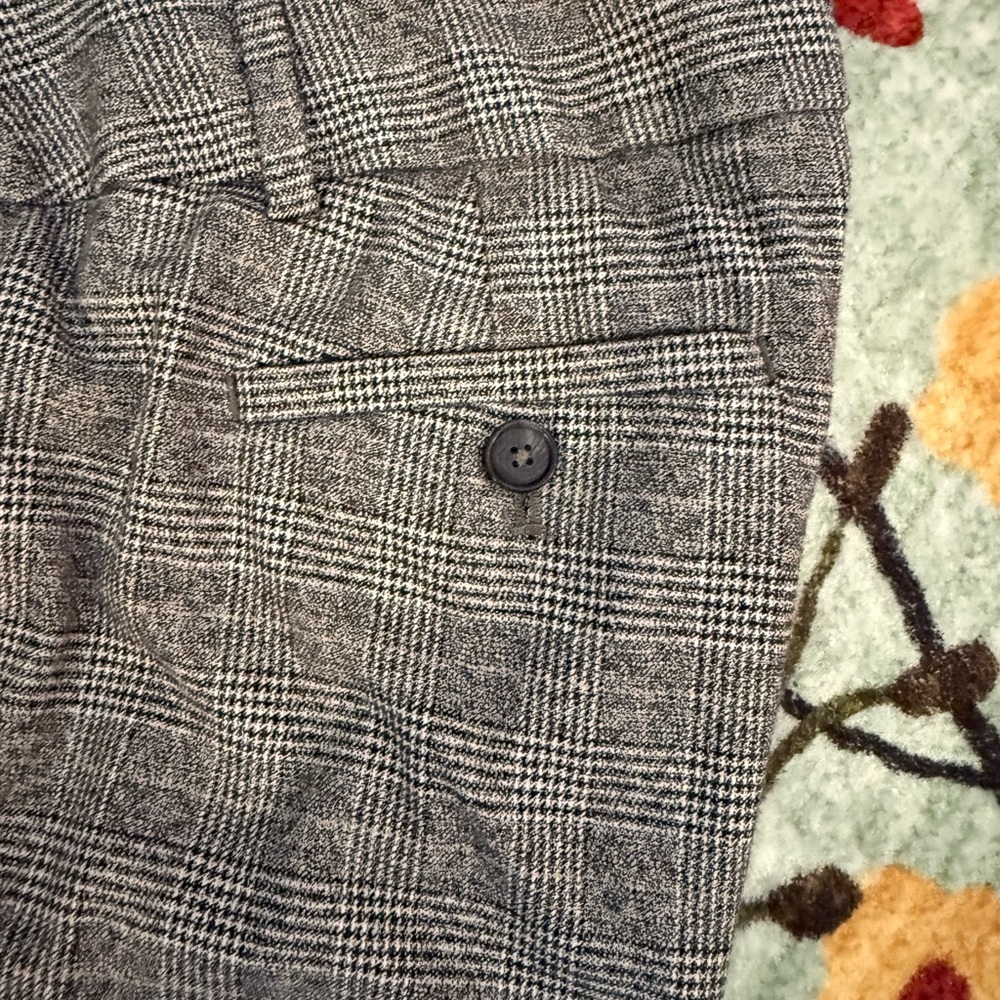 LOFT Charcoal Checkered Pants - Picture 2 of 3